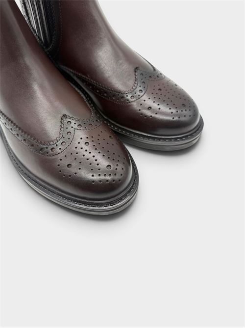 Stivaletto Chelsea in pelle marrone scuro FUNNY DUCK | VR600054PELLEDARK BROWN